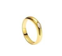 Tolldek Au375/585/750 Bague de fiançailles en or jaune 9 K/14 K/18 carats, bague de demande en solitaire classique avec moissanite, bague d'amitié, bijou véritable, taille 47-65, Or jaune 9 carats