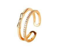 Tolldek Au375 Bague en or jaune véritable 9 carats pour couple Créée en laboratoire Diamant creux Bowknot Bague en or 375 Taille 47-65, Or jaune 9 carats (375), Diamant créé en laboratoire