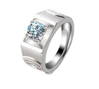 Tolldek Bague de mariage en or blanc 750 18 carats - Créée en laboratoire - Bague large avec 4 griffes - Alliances en or véritable 18 carats - Taille 54 à 72, Or blanc 18 carats (750), Diamant créé en