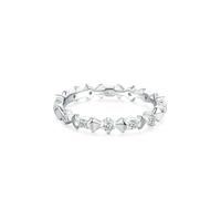 Tolldek Bague de mariage en or blanc 9 K/14 K/18 K - Véritable bijou - Avec nœud papillon - Bague d'amitié avec diamant créé en laboratoire - Alliance de mariage en or blanc 375/585/750 - Taille 47-65