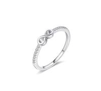 Tolldek Bagues d'amitié au 375/585/750 en or blanc véritable, bague de mariage classique avec diamant 9 K/14 K/18 carats, taille 47-65