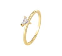 Tolldek Bagues d'amitié en or 9 K/14 K/18 carats, véritables bijoux solitaires classiques avec moissanite coupe triangle blanc, or jaune Au375/585/750, taille 47-65, or jaune 14 carats (585