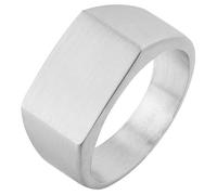 Tolldek Paire d'alliances en acier inoxydable pour homme 12 mm - Signet carré - Bagues d'amitié punk rock - Noir/argenté, acier inoxydable, Pas de zirconium