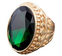 Tolldek Paire d'alliances en acier inoxydable pour homme 30,5 mm - Motif feuille - Punk Rock, acier inoxydable, Zircon cubique