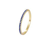 Tolldek Paire d'alliances éternité en or 9K/14K/18K, bijoux en or véritable, bagues d'amitié en or jaune 375/585/750, taille 47-65, or jaune 18 carats (750), Saphir