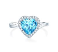 Tolldek Paire de bagues d'amitié en or jaune 18 carats avec forme de cœur Padparadscha rose en forme de cœur, véritable bague de mariage avec moissanite platine PT950, taille 47-65, Or blanc 14 carats