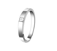 Tolldek PT950/9K/14K/18K Paire d'alliances en or blanc 18/14/18 carats - Créée en laboratoire - Diamant classique - Bague de fiançailles taille princesse - Bijoux véritables - Or 18/14/9 carats