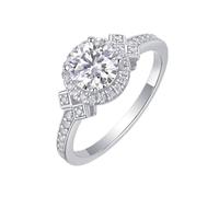 Tolldek PT950 Alliances en or jaune 18 carats 750 avec 4 griffes avec moissanite véritable, bagues de couple, platine, tailles 47 à 65, 950 Platinum, Moissanite
