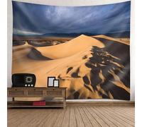 Tolldek Tapisserie murale - Motif paysage naturel - 240 x 220 cm - Déserts - Gris - Marron clair - Décoration murale