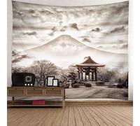 Tolldek Tapisserie Murale Paysage Naturel Gris Tapisserie Pergola Montagne Tapisserie Tenture Murale Décorations De La Maison pour Chambre Salon Chambre D'Enfants 210X140Cm