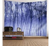 Tolldek Tapisserie murale paysage naturel violet tapisseries arbre fané branche serviette décoration de la maison pour salon dortoir décoration murale 210x140cm