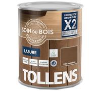 Tollens - Lasure - Ultra Résistante - Adhérence Renforcée - Protège et Décore - Protection Anti-UV - Technologie LONG-LIFE - Satin - Chêne Foncé - 1 L