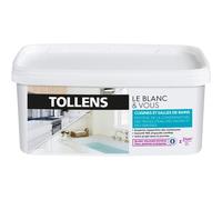 Tollens - Peinture Blanche Cuisines Et Salles De Bains Résiste à L'Humidité Et Aux Moisissures - Velours - Blanc 2l = 24m2