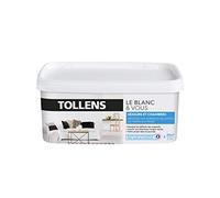 Tollens - Peinture Blanche Mat - Spécial Sejours et Chambres -Pour Murs, Plafonds, Boiseries - 2,5L = 30m2
