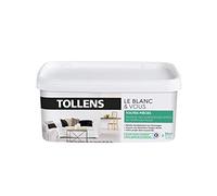 Tollens - Peinture Blanche Satin - Toutes Pièces - Murs, Plafonds, Boiseries - Blancheur Longue Durée - Résiste aux Chocs - Séchage Rapide - Fabriqué en France - Blanc - 2,5L = 30m2