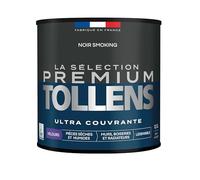 Tollens - Peinture Couleur - Murs, Boiseries & Radiateurs - La Sélection Premium - Pièces sèches et humides - Ultra couvrante - Ultra résistante - Ecolabel - Velours - NOIR SMOKING - 0L5 = 6m²