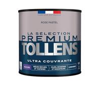 Tollens - Peinture Couleur - Murs, Boiseries & Radiateurs - La Sélection Premium - Pièces sèches et humides - Ultra couvrante - Ultra résistante - Ecolabel - Velours - ROSE PASTEL - 0L5 = 6m²