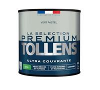 Tollens - Peinture Couleur - Murs, Boiseries & Radiateurs - La Sélection Premium - Pièces sèches et humides - Ultra couvrante & résistante - Ultra rapide - Ecolabel - Satin - VERT PASTEL - 0L5 = 6m²