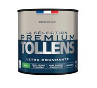 Tollens - Peinture Couleur - Murs, Boiseries & Radiateurs - La Sélection Premium - Pièces sèches et humides - Ultra couvrante - Ultra résistante - Ecolabel - Satin - BEIGE SEIGLE - 0L5 = 6m²
