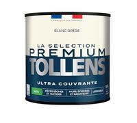 Tollens - Peinture Couleur - Murs, Boiseries & Radiateurs - La Sélection Premium - Pièces sèches et humides - Ultra couvrante & résistante - Ultra rapide - Ecolabel - Satin - BLANC GRÈGE - 0L5 = 6m²