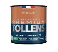 Tollens - Peinture Couleur - Murs, Boiseries & Radiateurs - La Sélection Premium - Pièces sèches et humides - Ultra couvrante & résistante - Ultra rapide - Ecolabel - Satin - ORANGE CANYON - 0L5 = 6m²