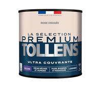 Tollens - Peinture Couleur - Murs, Boiseries & Radiateurs - La Sélection Premium - Pièces sèches et humides - Ultra couvrante - Ultra résistante - Ecolabel - Velours - ROSE DRAGÉE - 0L5 = 6m²
