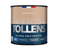Tollens - Peinture Couleur - Murs, Boiseries & Radiateurs - La Sélection Premium - Pièces sèches - Ultra couvrante - Résistante - Ultra rapide - Ecolabel - Mat - BRUN ANTILOPE - 0L5 = 6m²
