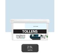 Tollens - Peinture Couleurs - Murs et Boiseries - Toutes pièces - Ultra résistante - Satin - Bleu Poudré - 2,5L = 30m2
