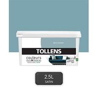 Tollens - Peinture Couleurs - Murs et Boiseries - Toutes pièces - Ultra résistante - Satin - Bleu Scandinave - 2,5L = 30m2