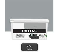 Tollens - Peinture Couleurs - Murs et Boiseries - Toutes pièces - Ultra résistante - Satin - Gris City - 2,5L = 30m2
