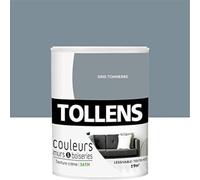 Tollens - Peinture Couleurs - Murs et Boiseries - Toutes pièces - Ultra résistante - Satin - Gris Tonnerre - 0,75L = 9m2