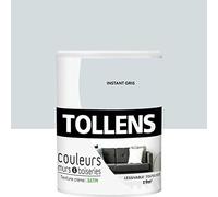 Tollens - Peinture Couleurs - Murs et Boiseries - Toutes pièces - Ultra résistante - Satin - Instant Gris - 0,75L = 9m2