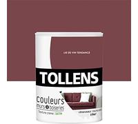 Tollens - Peinture Couleurs - Murs et Boiseries - Toutes pièces - Ultra résistante - Satin - Lie de Vin - 0,75L = 9m2