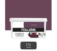 Tollens - Peinture Couleurs - Murs et Boiseries - Toutes pièces - Ultra résistante - Satin - Prune de Saison - 2,5L = 30m2