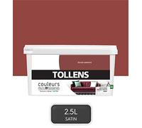 Tollens - Peinture Couleurs - Murs et Boiseries - Toutes pièces - Ultra résistante - Satin - Rouge Garance - 2,5L = 30m2