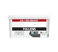 Tollens Peinture Couleurs - Ultra résistante Couleurs murs et boiseries - Satin - Blanc - 2,5L+20%