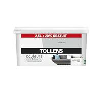 Tollens Peinture Couleurs - Ultra résistante Couleurs murs et boiseries - Satin - Gris Blanc - 2,5L+20%