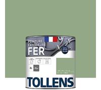Tollens - Peinture extérieure fer 2 en 1 - Ultra Résistante - Protection antirouille - Laque Riche en Résine - Sans Sous-Couche - Entretien Facile - Brillant - Vert Provence - 2L = 32m2
