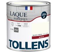 Tollens - Peinture, Laque, Ultra Résistante, Multisupport, Brillant, Blanc Crème, 0.5L = 7m2