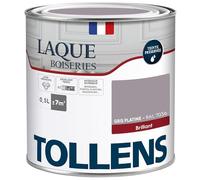 Tollens - Peinture, Laque, Ultra Résistante, Multisupport, Brillant, Gris Platine, 0.5L = 7m2