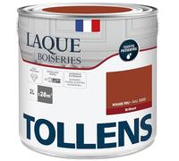 Tollens - Peinture, Laque, Ultra Résistante, Multisupport, Brillant Rouge Feu, 2L = 28m2