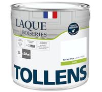 Tollens - Peinture, Laque, Ultra Résistante, Multisupport, Satin Blanc Pur, 2L = 28m2