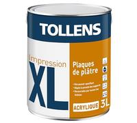 Tollens Sous couche Professionnelle - Spécial Plaque de Plâtre - Toutes Pièces XL Impression plaque de plâtre - 3L = 30m2