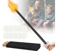 TolleTour 10x torches, torches de cire avec protection pour les mains, avec poignée extra longue, pour les randonnées nocturnes et les manifestations dans le jardin ou à Pâques/au Nouvel An