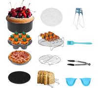 TolleTour 12pcs Accessoires friteuse à air chaud Grille four à air chaud Pizza Pan 7