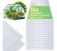 TolleTour 14x Plaques alvéolaires 4mm Découpables 121x60,5cm Polycarbonate 10,25m² Résistant aux UV Clair Plaques alvéolaires de serre Plaques alvéolaires