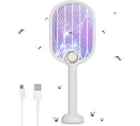 TolleTour 2 en 1 Tapette à mouches électrique Attrape-moustiques Destructeur d'insectes USB Rechargeable Set Tapette à moustiques Piège à insectes Protection contre les insectes