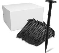 TolleTour 200-1000er Set d'ancrage au sol, L. 160mm, Piquets d'ancrage en plastique, Fixation de non-tissé de jardin, Non-tissé de mauvaises herbes, Noir, Piquet de tente - 200 pc