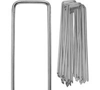 TolleTour 200pcs Piquets d'ancrageZingué 15 X 2.5cm Piquets d'ancrage Piquets de terre 200pcs
