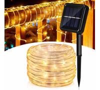 TolleTour 22 M Chaîne lumineuse solaire Tuyau lumineux LED Chaîne lumineuse 8 modes d'éclairage Fête Jardin Intérieur Extérieur Décoration Lumières de Noël
